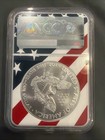 2017 American Silver Eagle 30th Anniversary Ngc Ms69 Flag Core Label