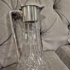 Antique German 800 Silver Crystal Claret Jug Wilkens Bremen Royal Monogram