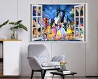 Disney Characters Princess 3d Window View Decal Wall Sticker Decor Art Mural Fs