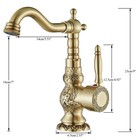 Antique Brass Bathroom Basin Sink Faucet Waterfall Spout Single Handle Mixer Tap