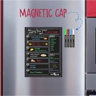 Magnetic Dry Erase Menu Board For Fridge Includes 4 Liquid Chalk Markers - We   