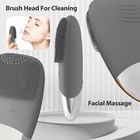 Silicone Rechargeable Electric Face Cleansing Brush Skin Massager Waterproof