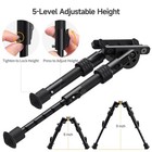 Xaegistac M Lock Rifle Bipod  6-9 Inch Bipod For Rifles With 5 Adjustable Height