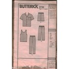 Butterick 3734 Mens Shirt Tank Shorts Pants Sewing Pattern Size Xs S M Vintage