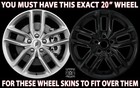 4 Fits Dodge Durango Gt R t 2021-2025 Black 20  Wheel Skins Hub Caps Rim Covers