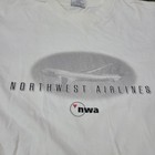 Northwest Airlines T-shirt 1990s Spellout Size Medium Longsleeve Nwa