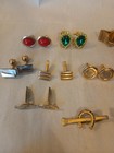 Vintage Lot Of 15 Men s Cufflinks Sets Tie Bars Tie Pin  Men s Jewelry Accessory