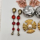 Vintage Earring Jewelry Lot 4 Pair Oversized Clip Ons Pageant Drag