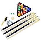 Pool Table Accessories Kit - Pool Sticks Set Of 2  16 Billiard Balls  Pool Ra   