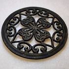 Vintage Metal Cast Iron Kitchen Trivet Hot Objects Holder Footed 7  X 7 