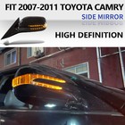 For 2007-2011 Toyota Camry Side Mirrors Folding Pair Black Led Rear View 5 Pins
