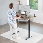Vivo Electric 60    X 30    Stand Up Desk  Reclaimed Wood Table Top  Black Frame