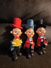 Vintage 10  Musical Felt Pixie Or Elf Figurines Christmas Caroler Dolls Set 3