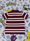 Polo Ralph Lauren Kids 3t Burgundy white Striped Piqu   Polo Crest Logo