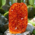 Rare Orange Geode Quartz Cluster Crystal Healing Reiki Energy Home Decor 300g 
