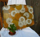 Vintage Tray Large Mid Century Modern Retro Floral Fiberglass Platter Flowers