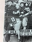 X The Brat Russian Center Sf 1981 Punk Concert Flyer Original Rare Rrz