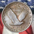 1927-s Standing Liberty Quarter Dollar Silver Plated Novelty Coin Modern Restrik