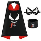 Kids Dress Up Capes And Masks Set  Kids Costume For Party Favor Black Red