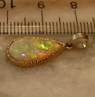 Video 18k Rare Antique Opal Pendant Art Deco Victorian Bezel Set Carved Unique