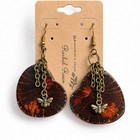 Rachel Resin Handmade Wood Earrings 3 Pair Woodland Collection Artisan Boho