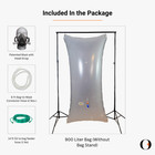 Ewot 900 Liter Turbo Oxygen Reservoir Bag W  Patented Dual Inlet Mega-flow Mask