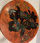 Lacquer Dragon Box Bird With Inserts Orange Red Black 11    Storage Read