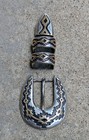 Vtg Teme  Sterling 14k Gold Overlay 3 4  Ranger 4-piece Belt Buckle Set Euc