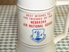 Vintage Nebraska Air National Guard  best Wishes To The Friends  Ceramic Stein