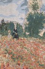 Claude Monet Coquelicots Tapestry Throw     Belgian Woven  58x58   Floral Art