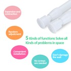 2 Packs Tension Curtain Rod Spring Load Adjustable Curtain Pole Heavy-duty Steel