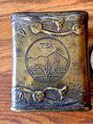 Vintage   Heavy  14 Oz   Antique Brass  tea  Canister  circa Early 20th Century 