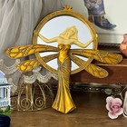 Vintage Design Toscano Art Deco Dragonfly Lady Mirror