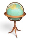 Rand Mcnally Terrestrial Floor Globe On Wood Stand 20    Globe Vintage Usa