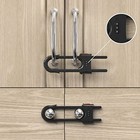 4 Pack Child Proof Sliding Cabinet Door Code Locks Baby Safety 4pcs Black