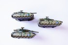 Lot Of 3 Vintage Micro Machines Merkava Mk3 Tanks  idf   Loose