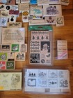 Huge Mixed Lot Over 200 Rubber Stamps Christmas Animals Flowers Sayings And More