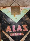 Rare Alas Extra Wing Cigarette Tobacco Wing Vtg Sign Metal Antique Tobaccanna