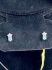 Paraiba Apatite Pendant  Earrings Ring Platinum Plated Sterling Silver  Set