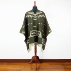 Clint Eastwood Western Cowboy Poncho Serape Replica Handmade Alpaca Wool Olive