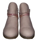 Girls Jelllypop Kids Yasmine Blush Glitter Rhinestone Floral Braid Ankle Boots 3