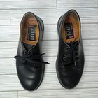 Levis Mens Vintage Black Leather Oxford Shoes Y2k Grunge Lug Sole Dress Shoes