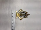 Vintage Jerusalem Jewish Israel Hebrew Brass   Enamel Napkin Or Letter Holder 