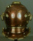 Copper Vintage Diving Helmet Us Navy Mark V Deep Sea Marine Divers Scuba Helmet