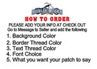 Custom Name Embroidered Patch Tag Embroidery Motorcycle Biker Mc Badge Iron On C