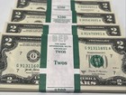 New Uncirculated Two Dollar Bills Series 2017a  2 Sequential Notes   lot Of 50 