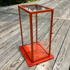 Vintage Rosewood Glass Store Display Case Wooden Vitrine Showcase Rectangular