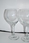 Set Of 4 Libbey Perception Clear Glass Wine Glasses Goblets Smooth Stem