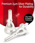 Libretto 24aw Tuba Mouthpiece  2  m Silver Plated Tuba Mouthpiece W vacuum P