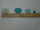 Large Genuine Surf Tumbled Round Beach Sea Glass Gorgeous 4 Pieces Beach Glass